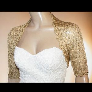 gold shawl size small NWT